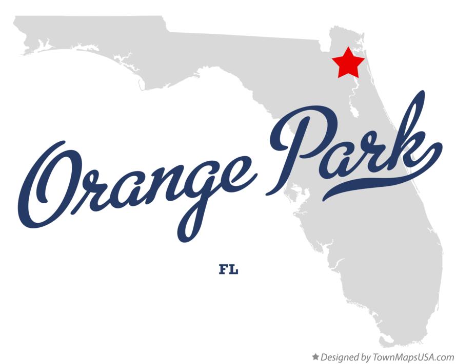 Map of Orange Park Florida FL