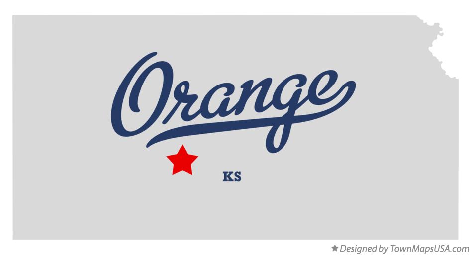 Map of Orange Kansas KS