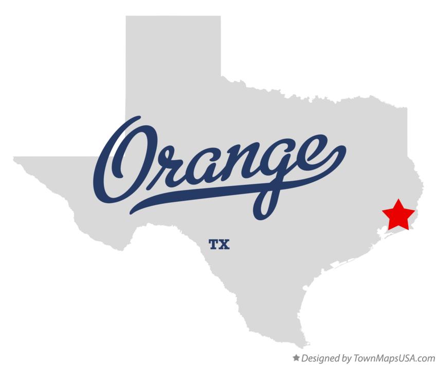 Map of Orange Texas TX