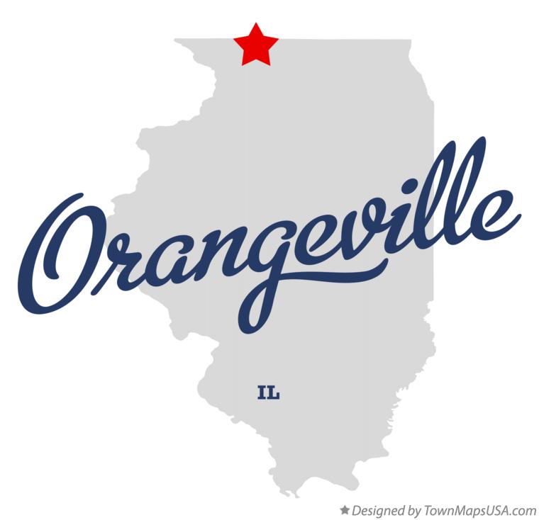 Map of Orangeville Illinois IL