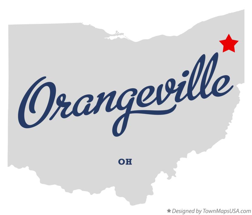 Map of Orangeville Ohio OH