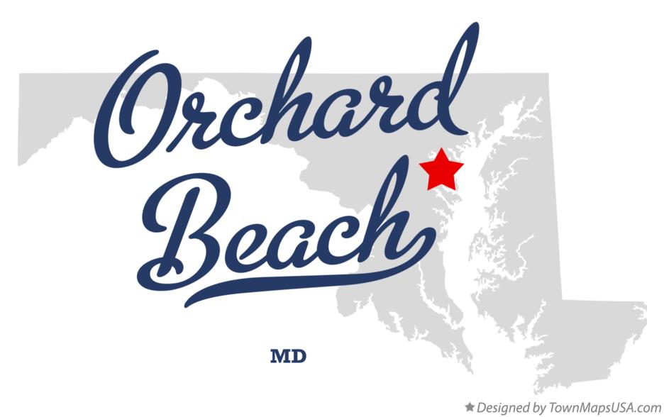 Map of Orchard Beach Maryland MD