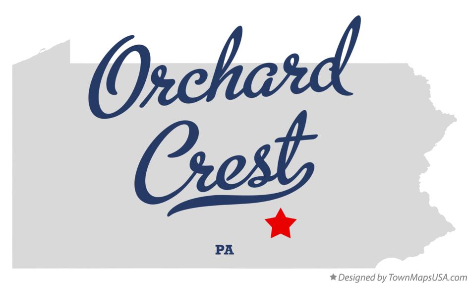 Map of Orchard Crest Pennsylvania PA