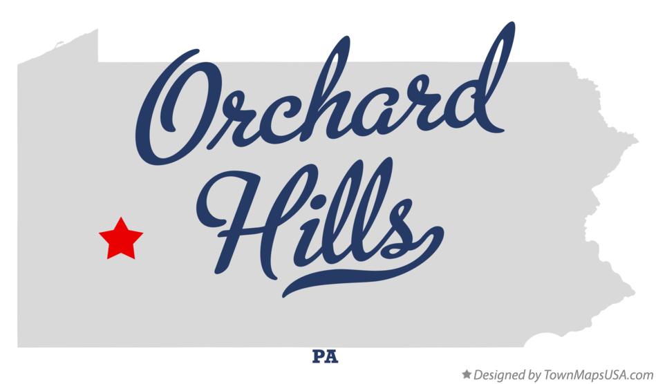 Map of Orchard Hills Pennsylvania PA