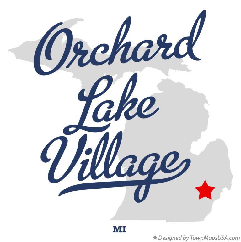 Map of Orchard Lake Village Michigan MI