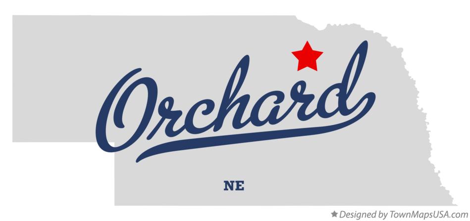 Map of Orchard Nebraska NE