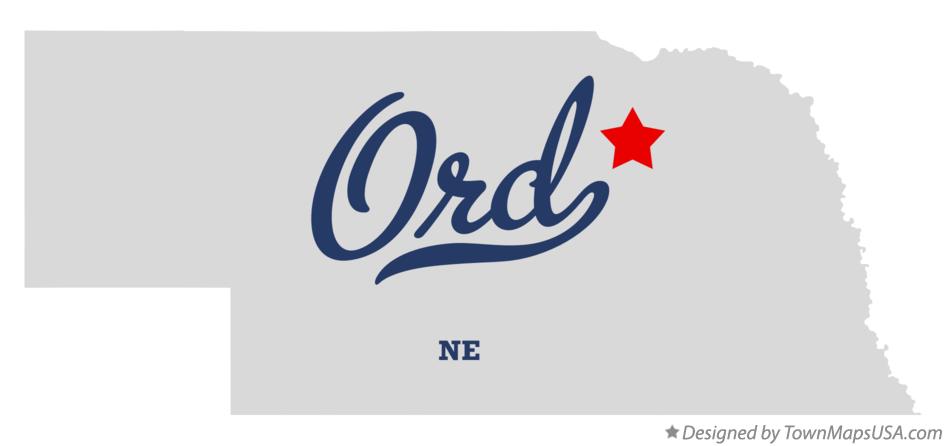 Map of Ord Nebraska NE