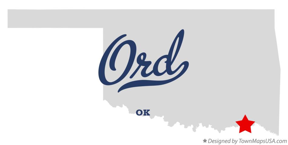 Map of Ord Oklahoma OK