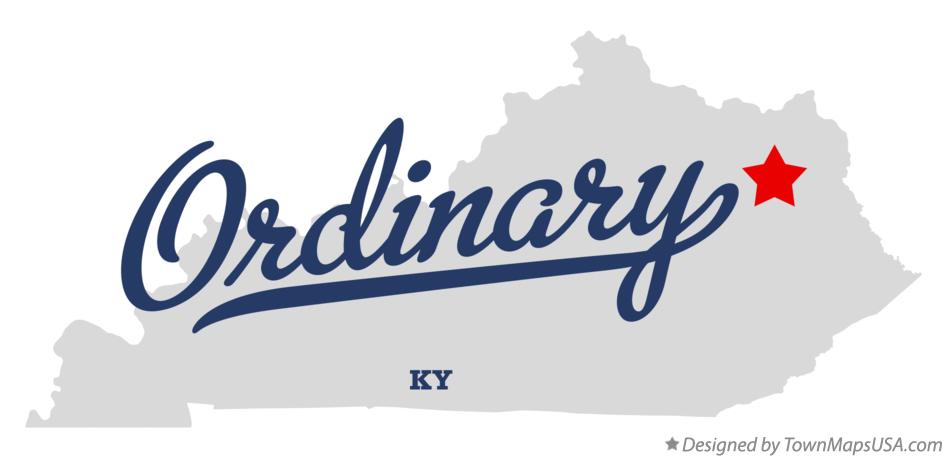 Map of Ordinary Kentucky KY