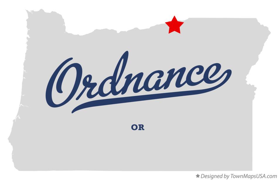 Map of Ordnance Oregon OR