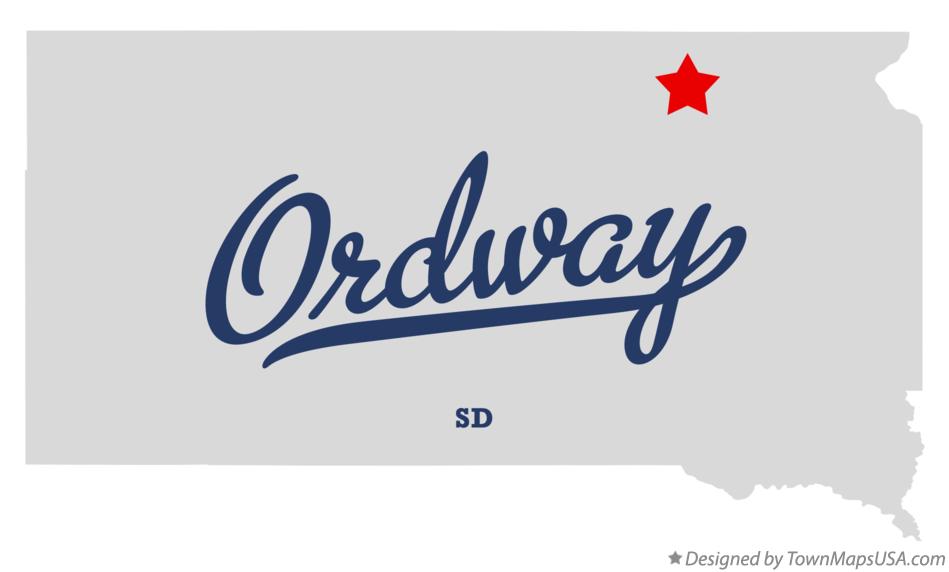 Map of Ordway South Dakota SD
