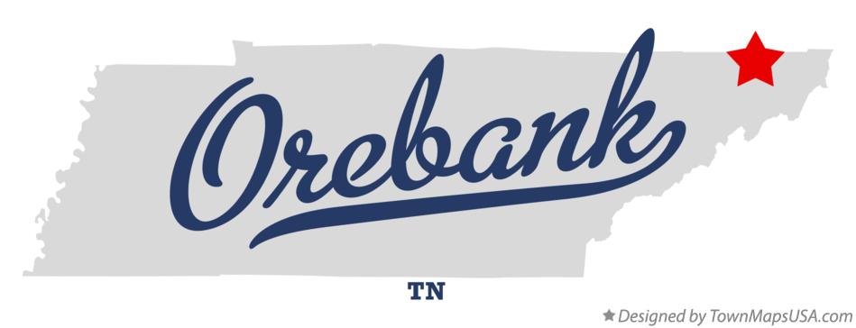 Map of Orebank Tennessee TN