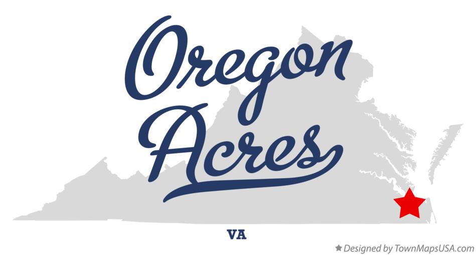 Map of Oregon Acres Virginia VA