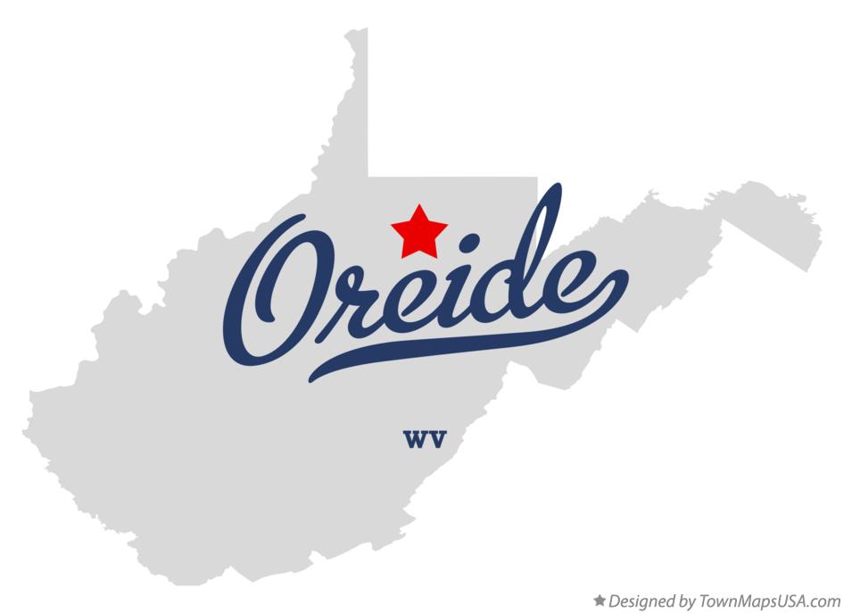 Map of Oreide West Virginia WV