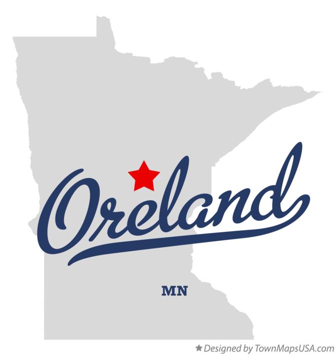 Map of Oreland Minnesota MN