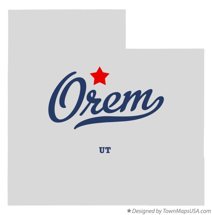 Map of Orem Utah UT