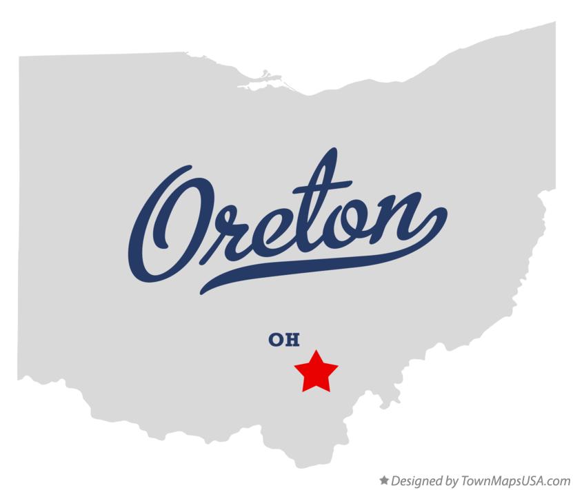 Map of Oreton Ohio OH