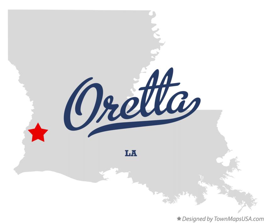 Map of Oretta Louisiana LA