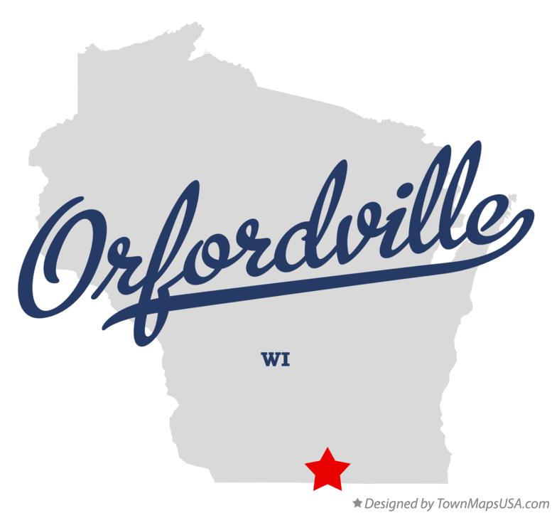 Map of Orfordville Wisconsin WI