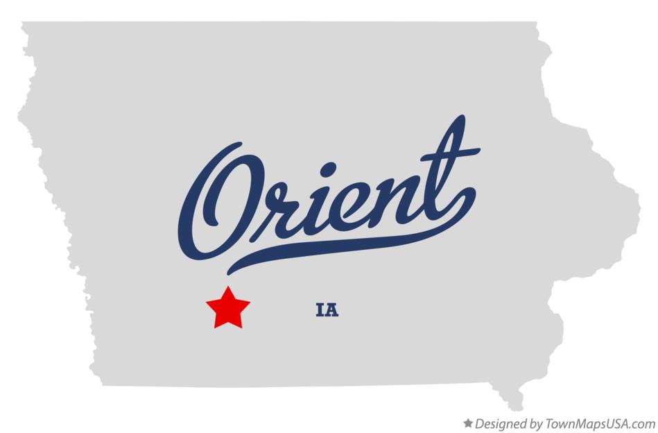 Map of Orient Iowa IA