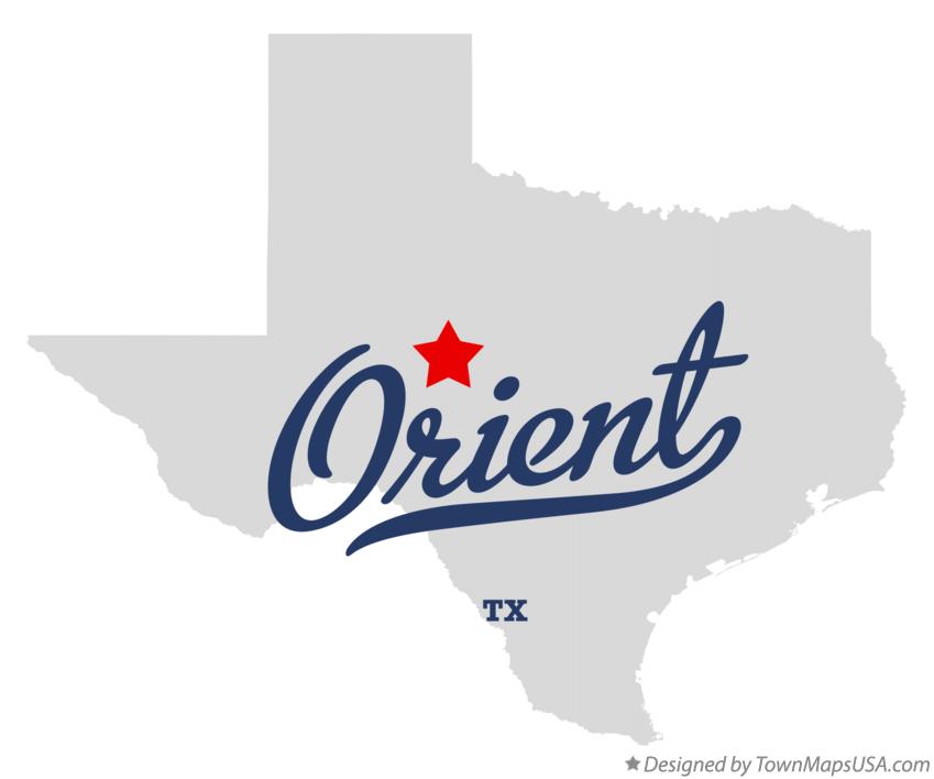 Map of Orient Texas TX