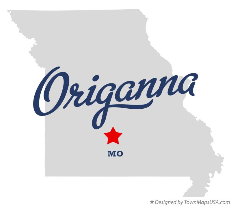 Map of Origanna Missouri MO