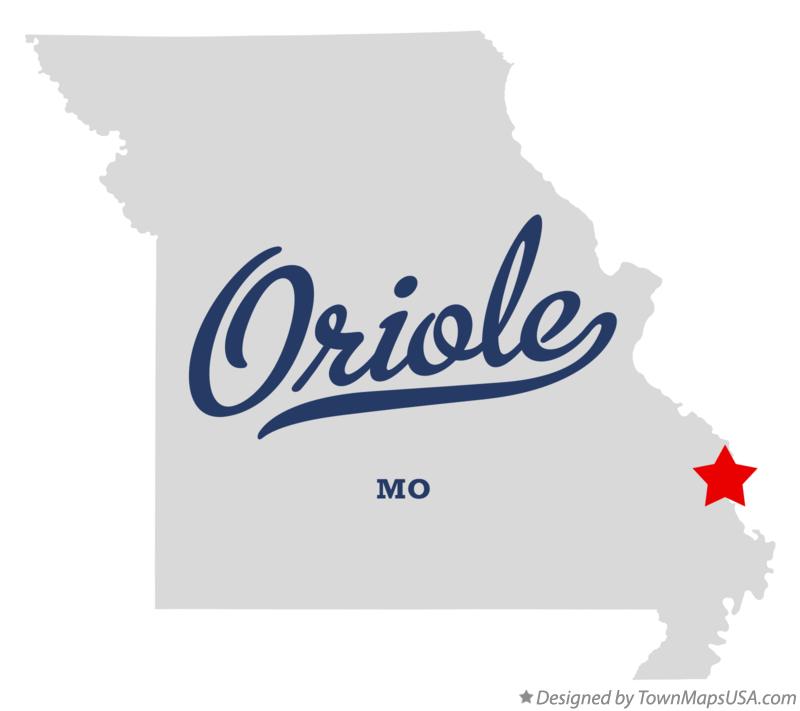 Map of Oriole Missouri MO