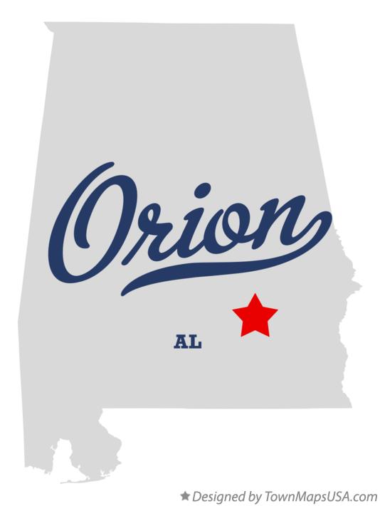 Map of Orion Alabama AL