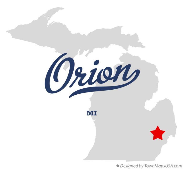 Map of Orion Michigan MI