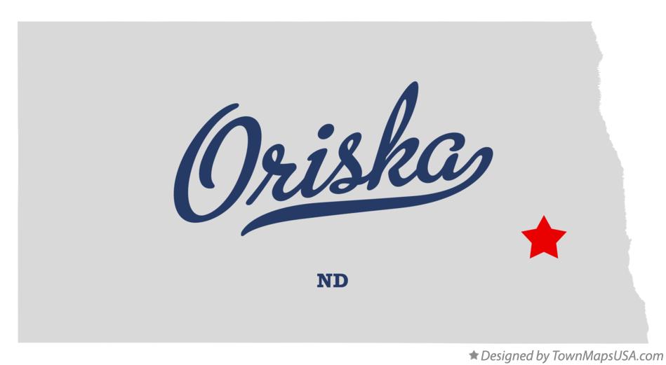 Map of Oriska North Dakota ND
