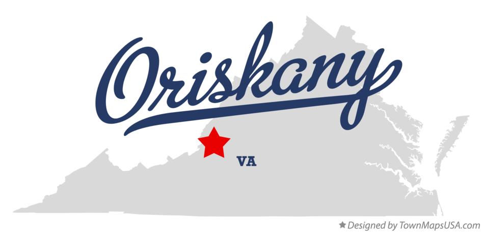 Map of Oriskany Virginia VA