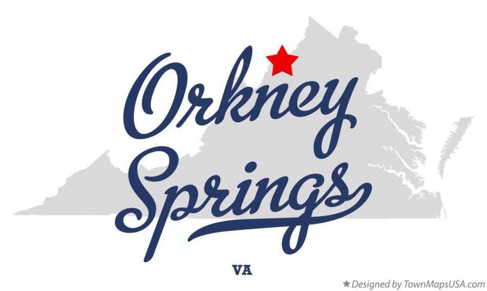 Map of Orkney Springs Virginia VA