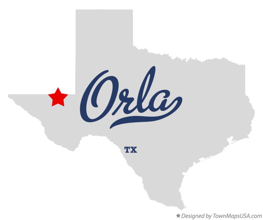 Map of Orla Texas TX