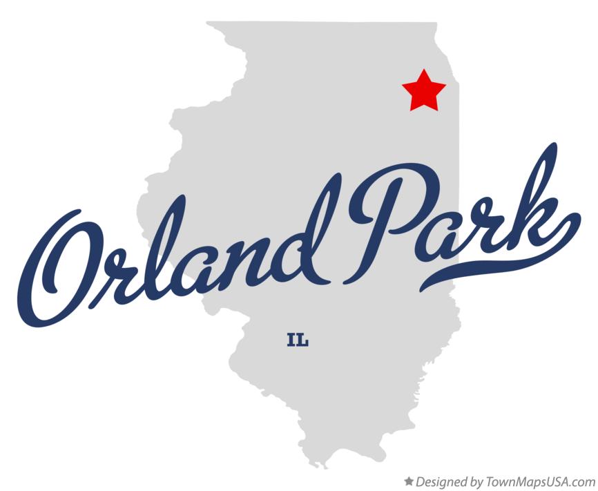 Map of Orland Park Illinois IL