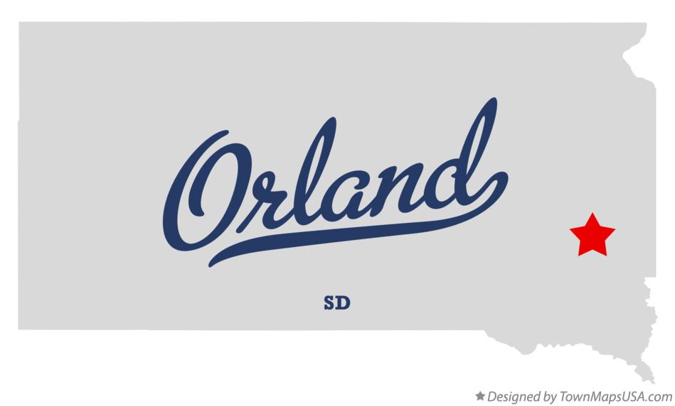 Map of Orland South Dakota SD