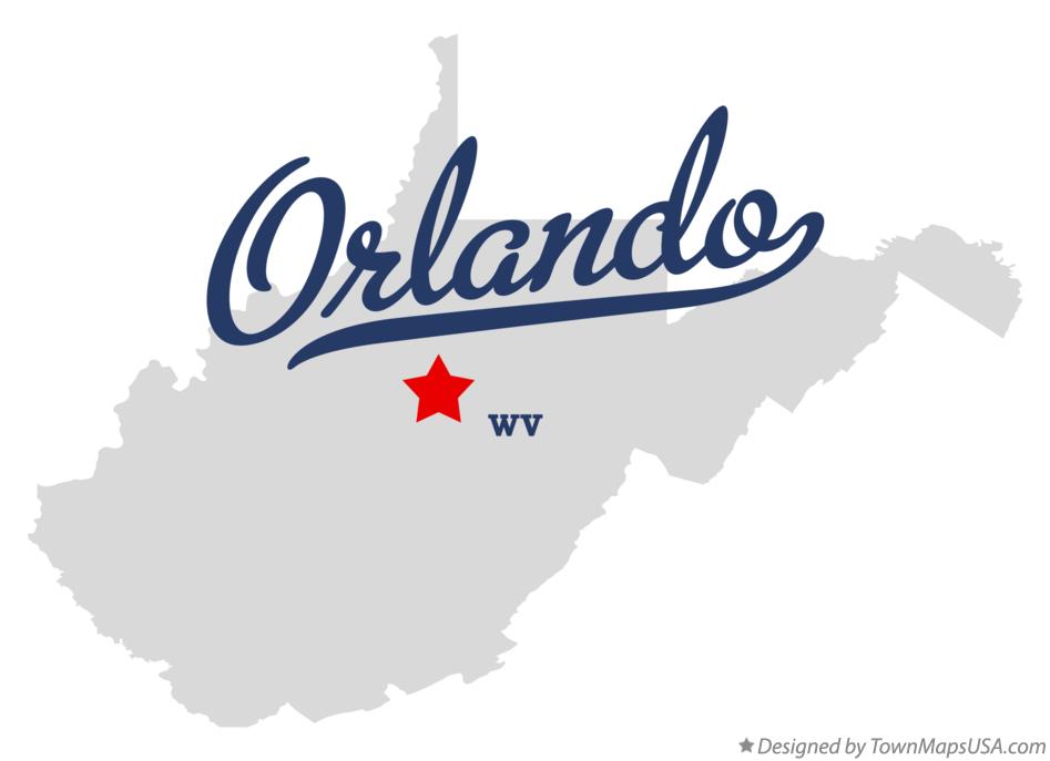 Map of Orlando West Virginia WV