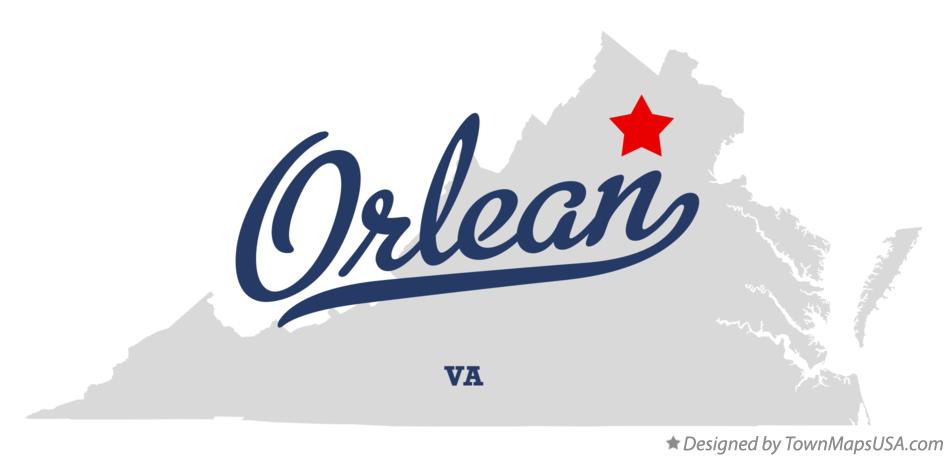 Map of Orlean Virginia VA