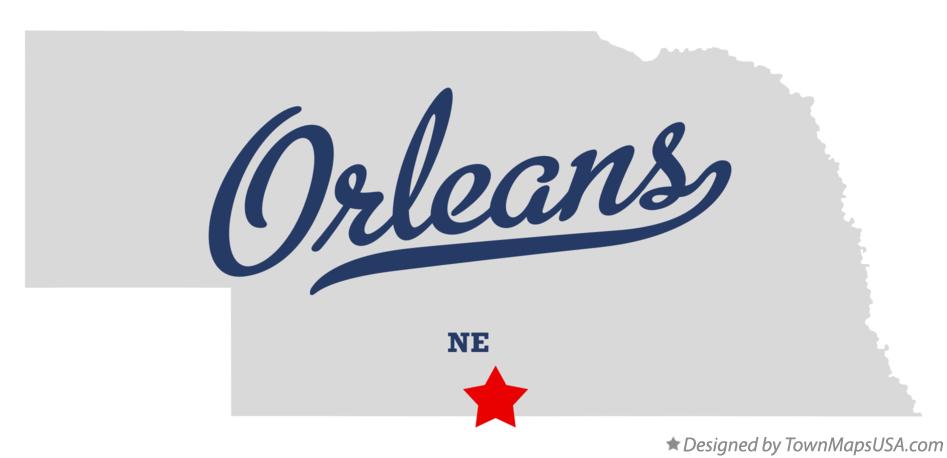 Map of Orleans Nebraska NE