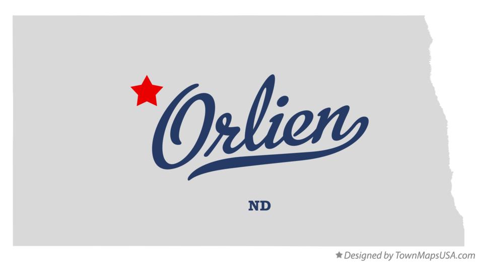 Map of Orlien North Dakota ND
