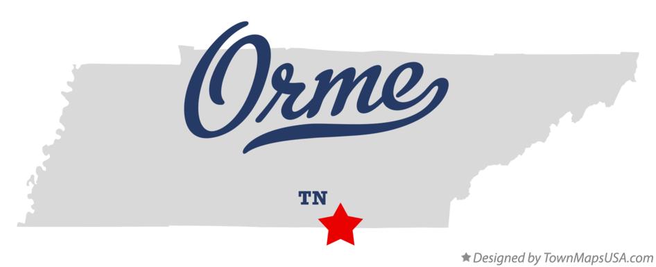 Map of Orme Tennessee TN
