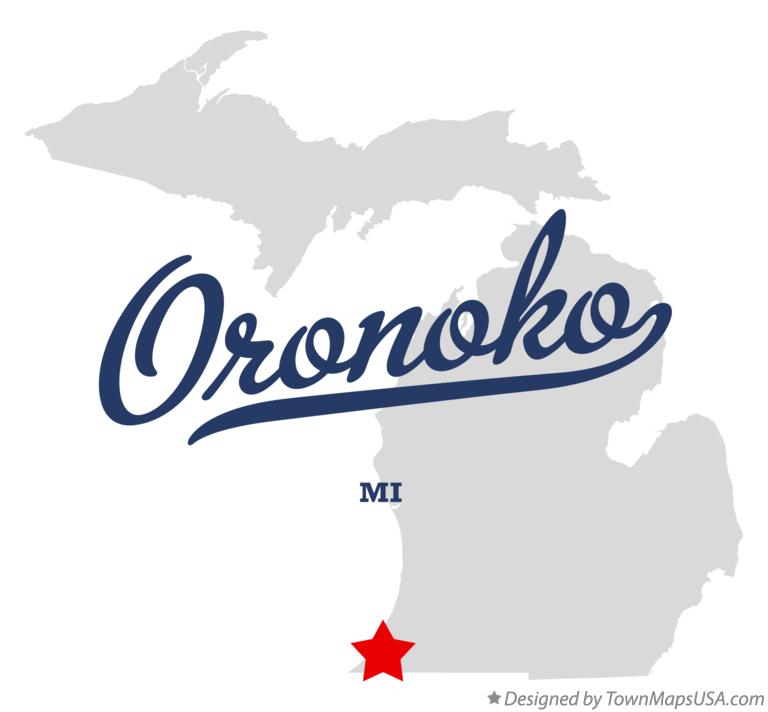 Map of Oronoko Michigan MI