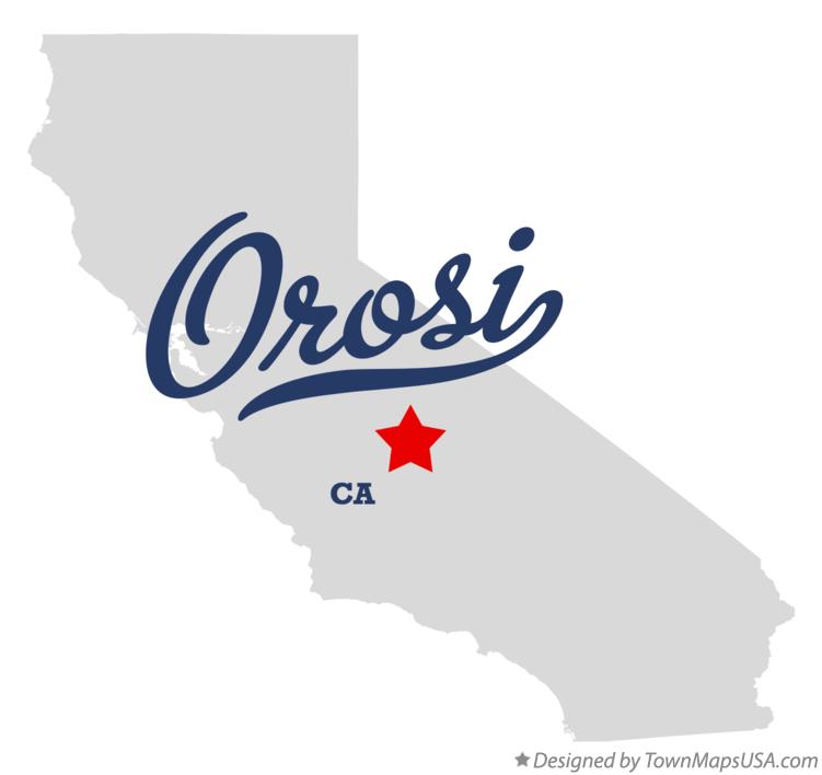 Map of Orosi California CA