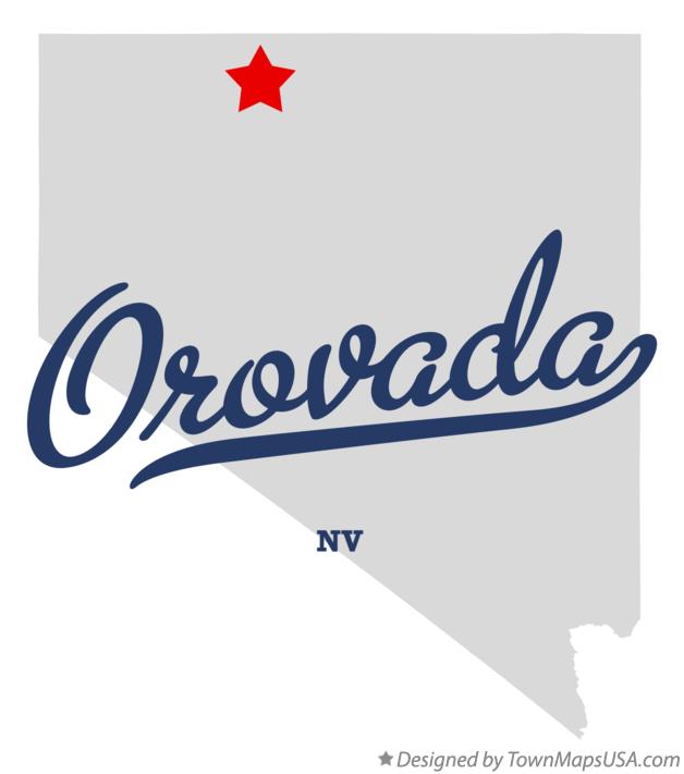 Map of Orovada Nevada NV