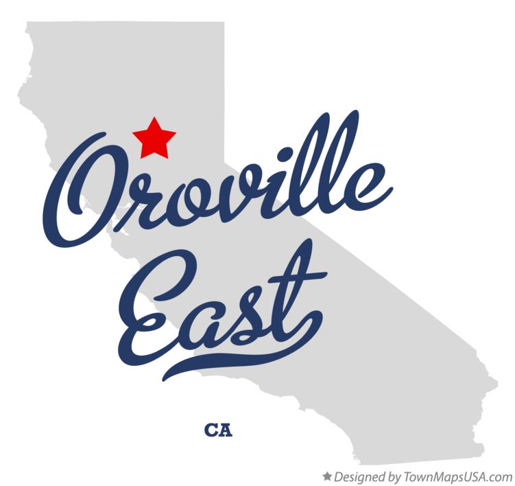 Map of Oroville East California CA