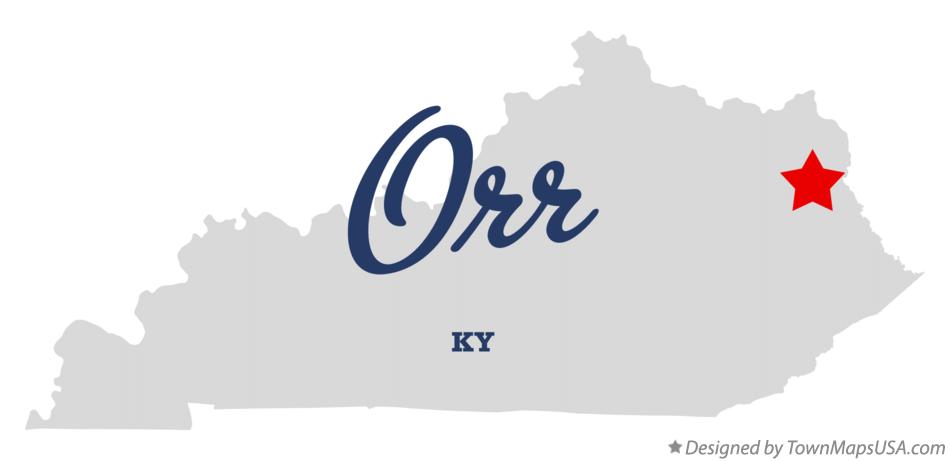 Map of Orr Kentucky KY