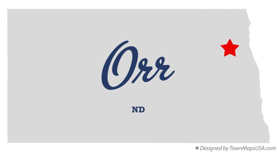 Map of Orr North Dakota ND