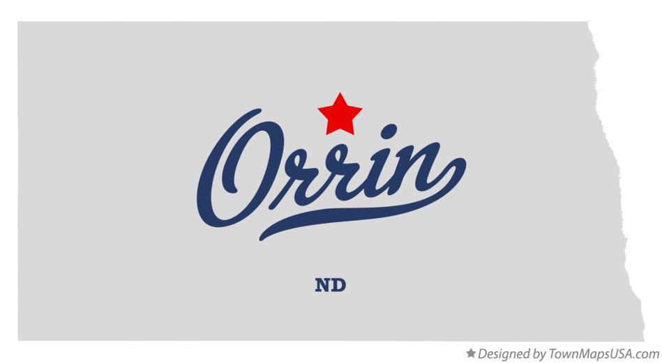 Map of Orrin North Dakota ND