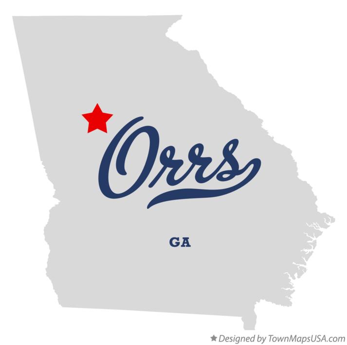 Map of Orrs Georgia GA