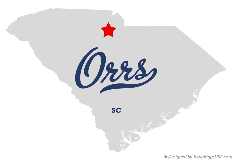 Map of Orrs South Carolina SC
