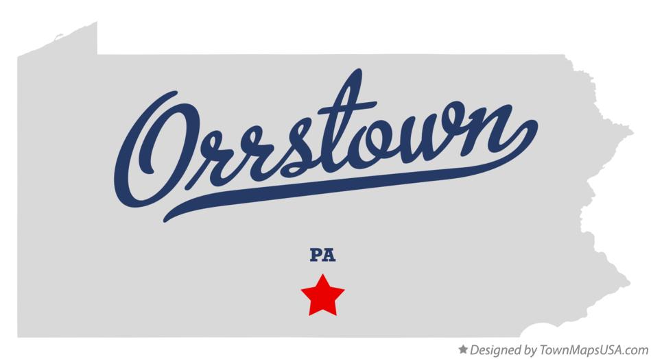 Map of Orrstown Pennsylvania PA